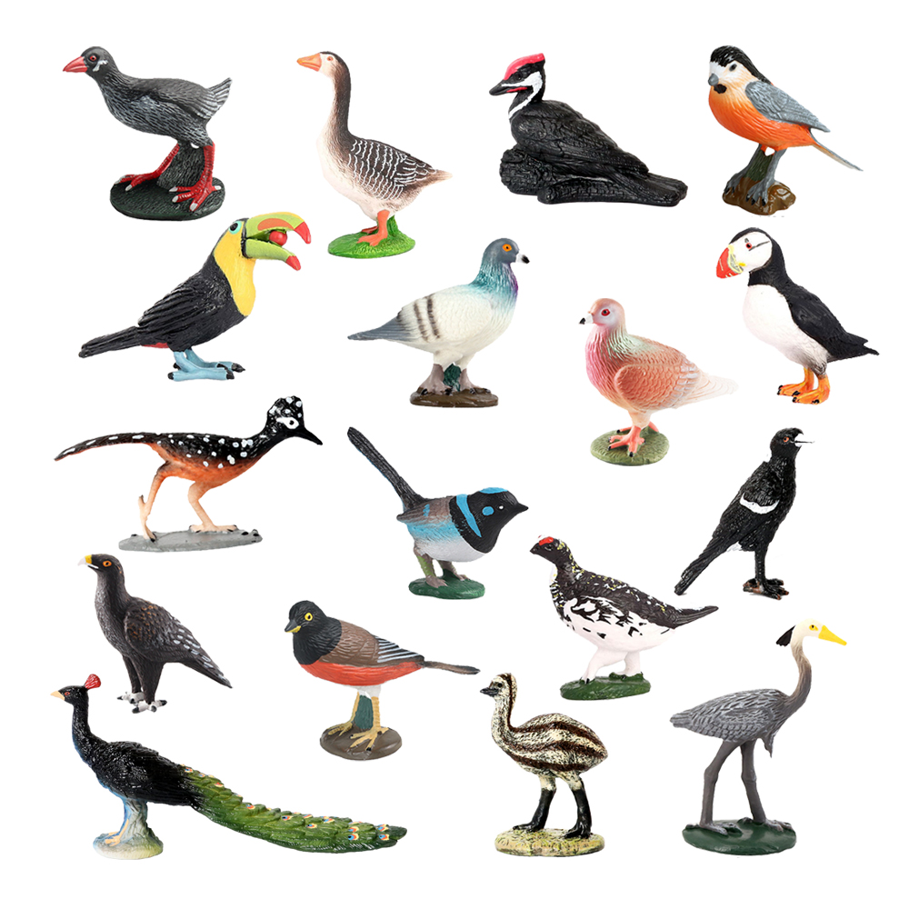 Kids Toys Reviews - フクロウフラミンゴ七面鳥シーホークモデル動物フィギュアプラスチック鳥のおもちゃアクションフィギュアジングルアドベンチャーキッズギフト森林動物園