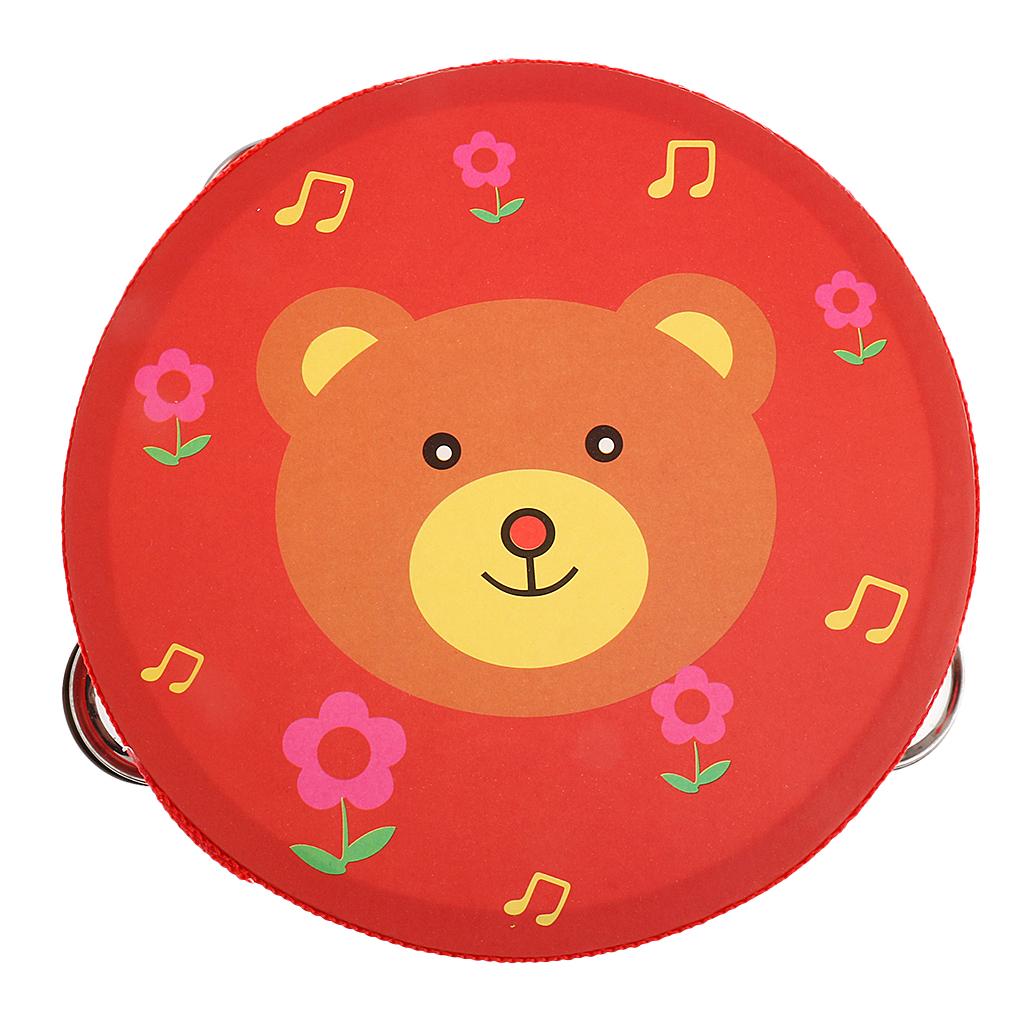 Kids Toys Learning - ハンドベル木製タンバリンパーカッションおもちゃミニドラム子供用音楽遊び就学前学習