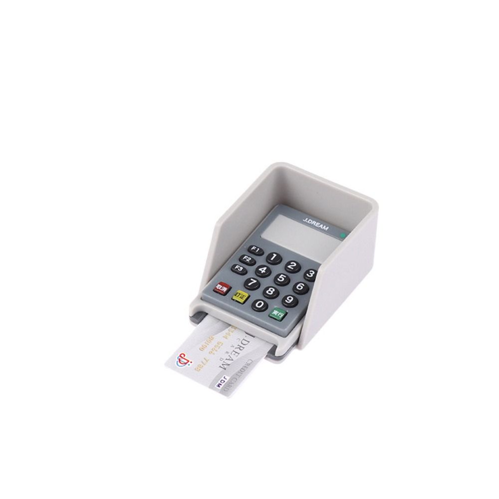 Toy Cash Register - 1:6/1:12 スケールドールハウス POS マシン DIY シーン作成ミニチュアレジごっこ遊び写真小道具スーパーマーケットのレジ係