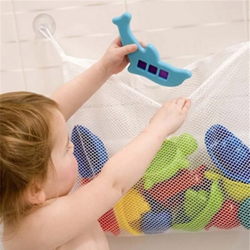 Kids Toys Basket - ベビーバスルームメッシュバスバッグ子供漫画バスケットネット子供のゲームネットワーク防水布砂のおもちゃビーチ収納オーガナイザー