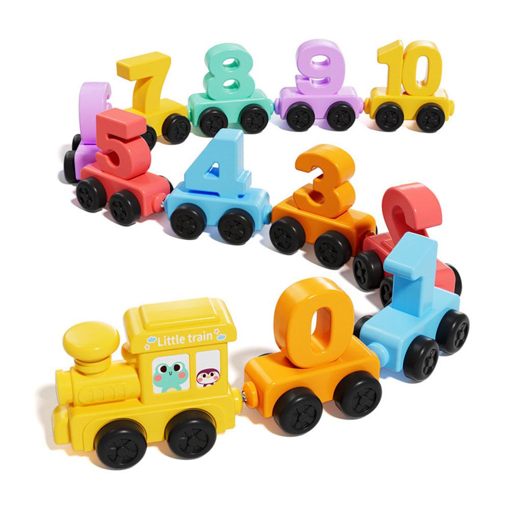 Kids Toys Learning - モンテッソーリ教育玩具 トレインセット 木製 磁石式 数字トレイン おもちゃ