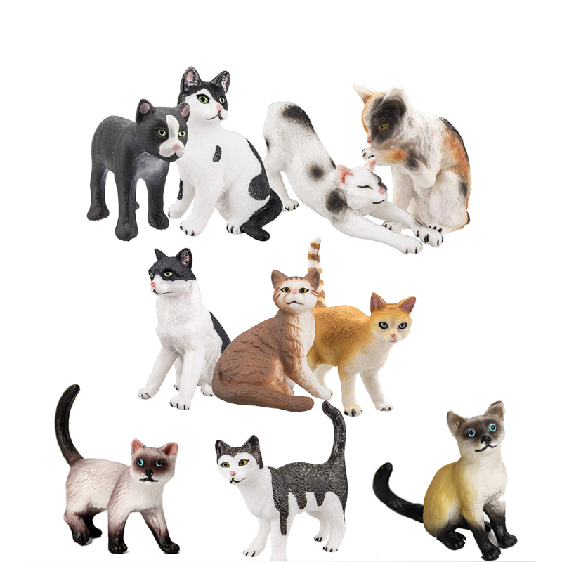 Kids Toys Reviews - 猫モデルのおもちゃ家畜ミニチュアシャム猫フィギュア動物フィギュアアクションフィギュアおもちゃ誕生日キッズギフト子供のおもちゃ