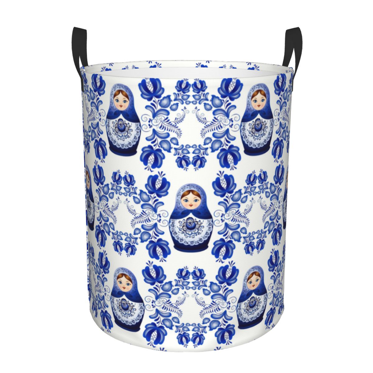 Kids Toys Basket - パーソナライズされたマトリョーシカ人形ランドリーバスケット、大きな収納バスケット、ロシアの民芸品、子供の保育園のおもちゃオーガナイザー、ロシア