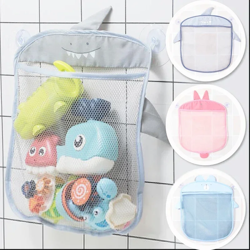 Kids Toys Basket - おもちゃ収納ネットバッグ ベビーバスルームメッシュバッグ 子供用お風呂おもちゃ キッズバスケット 漫画動物型布製砂吸盤オーガナイザー