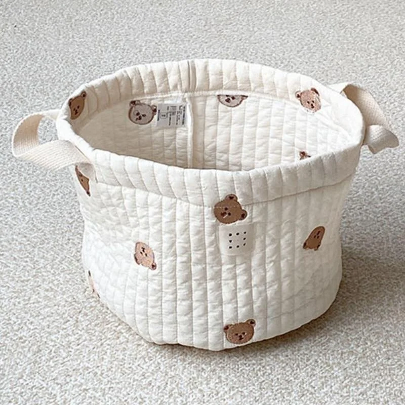 かわいいクマの刺繍入りおむつバッグ、おむつオーガナイザー、コ - Kids Toys Basket のレビューと価格