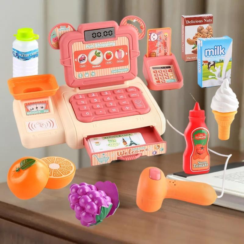 子供向けバーチャルショッピングレジおもちゃセット、光と音付き - Toy Cash Register のレビューと価格