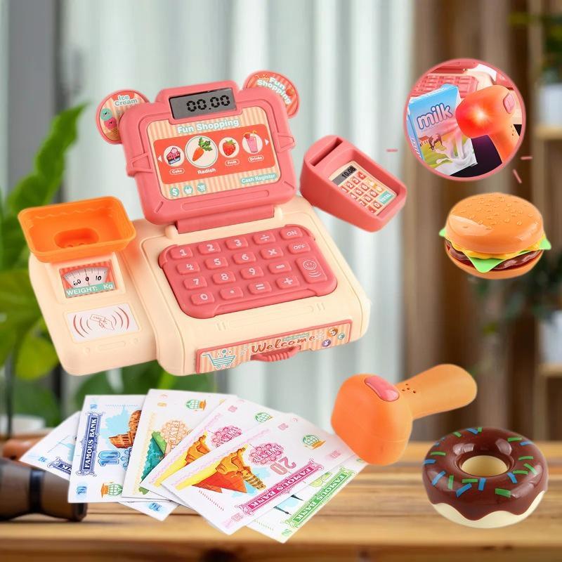 子供向けバーチャルショッピングレジおもちゃセット、光と音付き - Toy Cash Register のレビューと価格