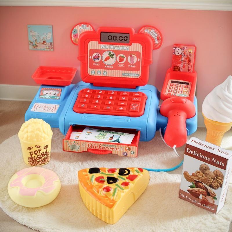 子供向けバーチャルショッピングレジおもちゃセット、光と音付き - Toy Cash Register のレビューと価格