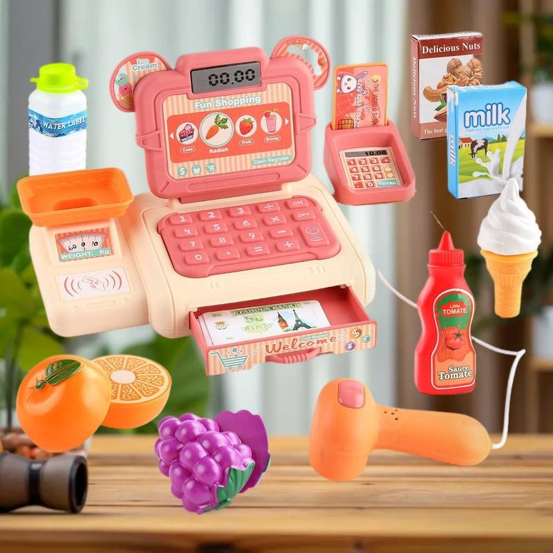 子供向けバーチャルショッピングレジおもちゃセット、光と音付き - Toy Cash Register のレビューと価格