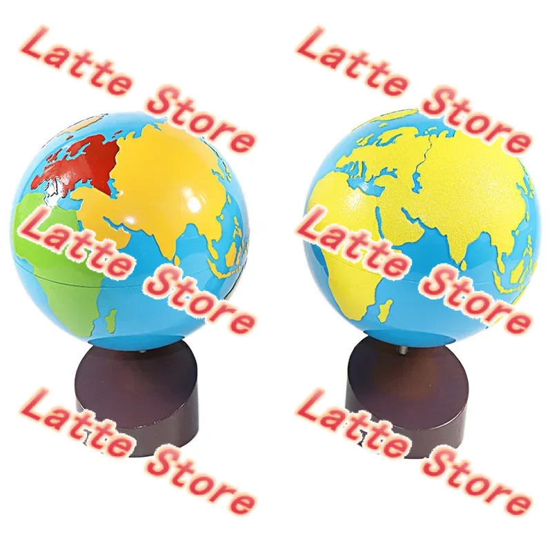 モンテッソーリ大陸地球儀、世界地理地球儀、色分けされた大陸、 - Kids Toys Learning のレビューと価格