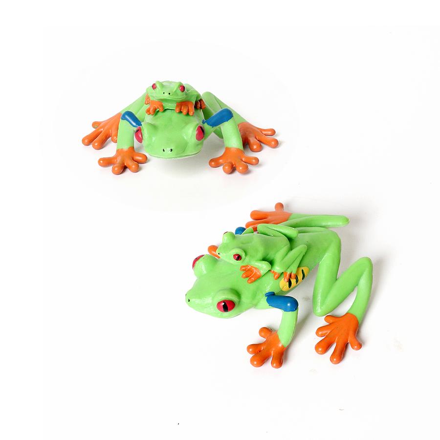 子供のための虹の森の動物のアクションフィギュア,カエル,木の - Kids Toys Reviews のレビューと価格