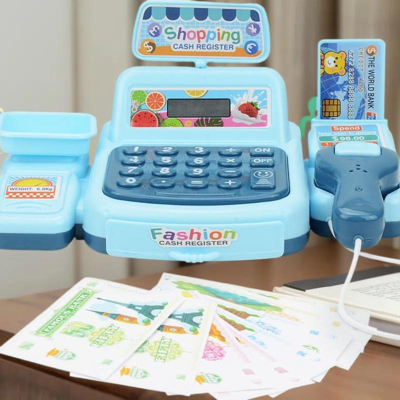 1セットスーパーマーケットのレジ係電子ゲーム、照明と音響効果 - Toy Cash Register のレビューと価格