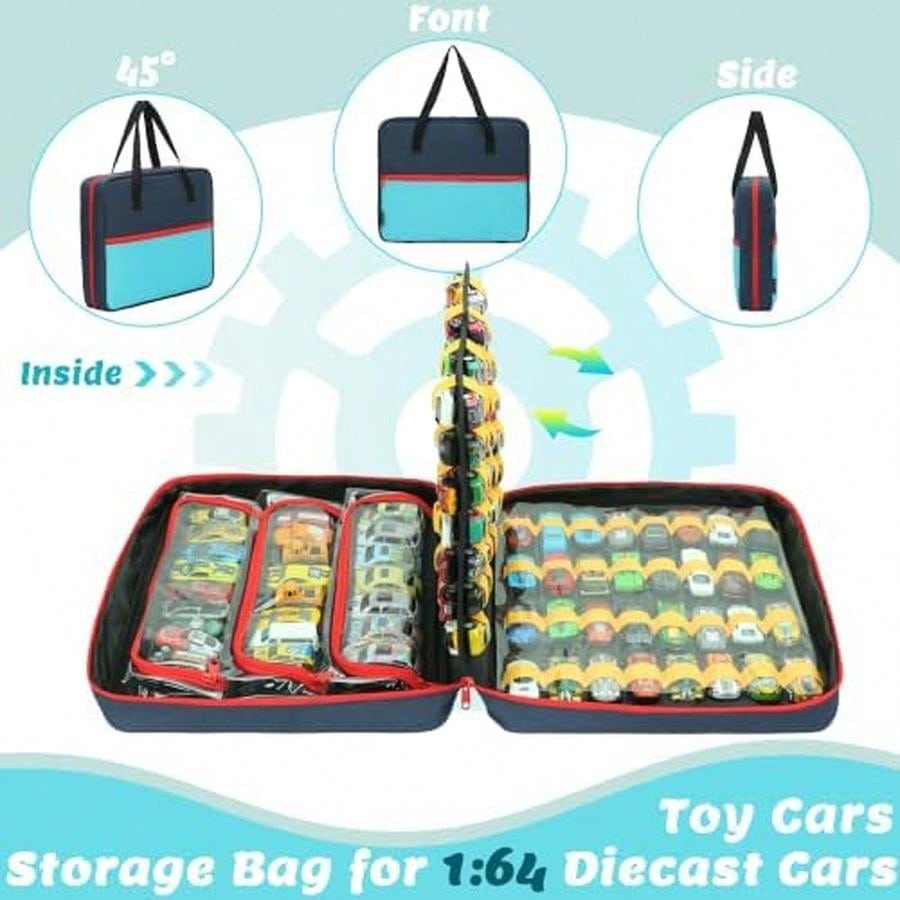 1:64スケールのダイキャストカー用120台収納可能トイトカ - Kids Storage Toys のレビューと価格