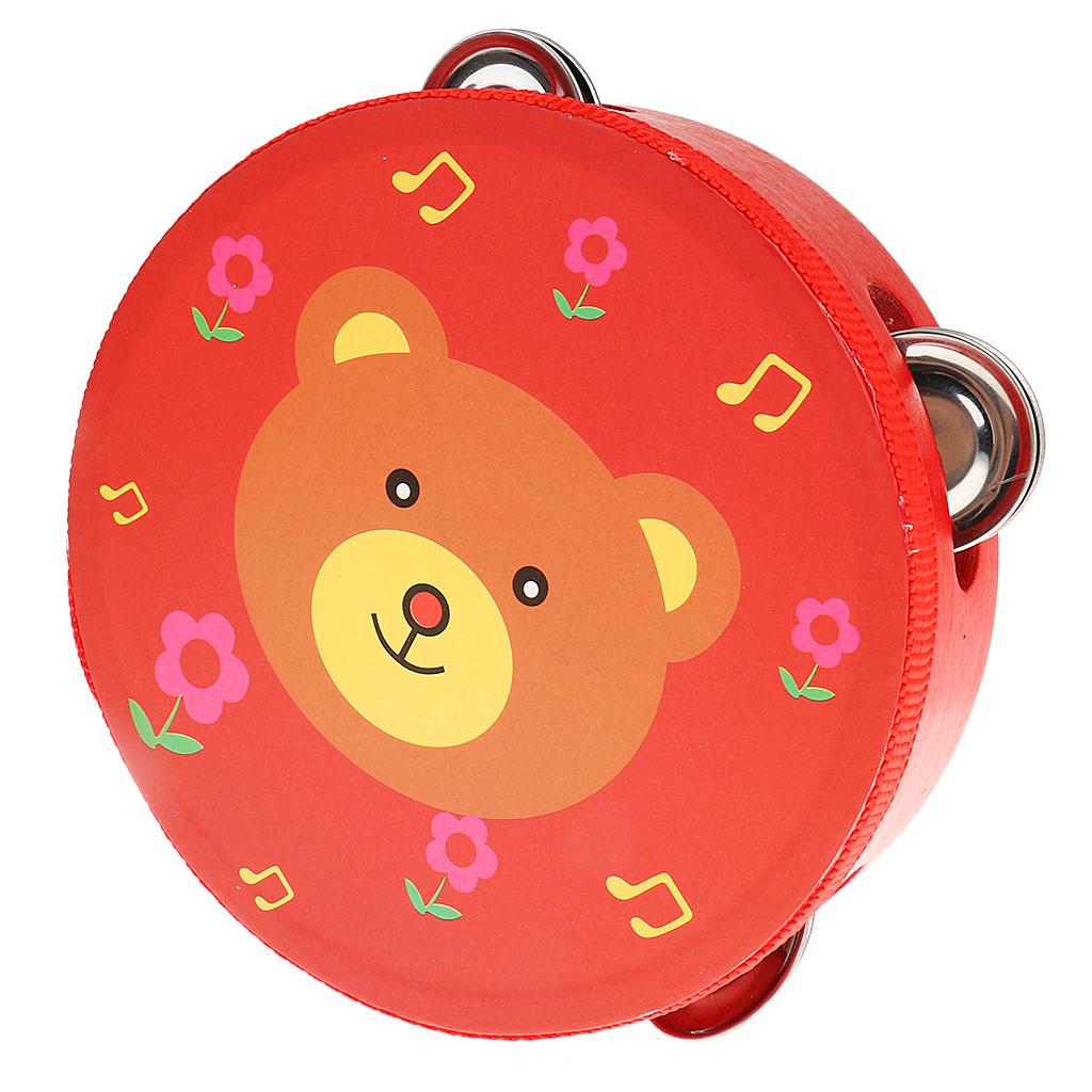 ハンドベル木製タンバリンパーカッションおもちゃミニドラム子供 - Kids Toys Learning のレビューと価格