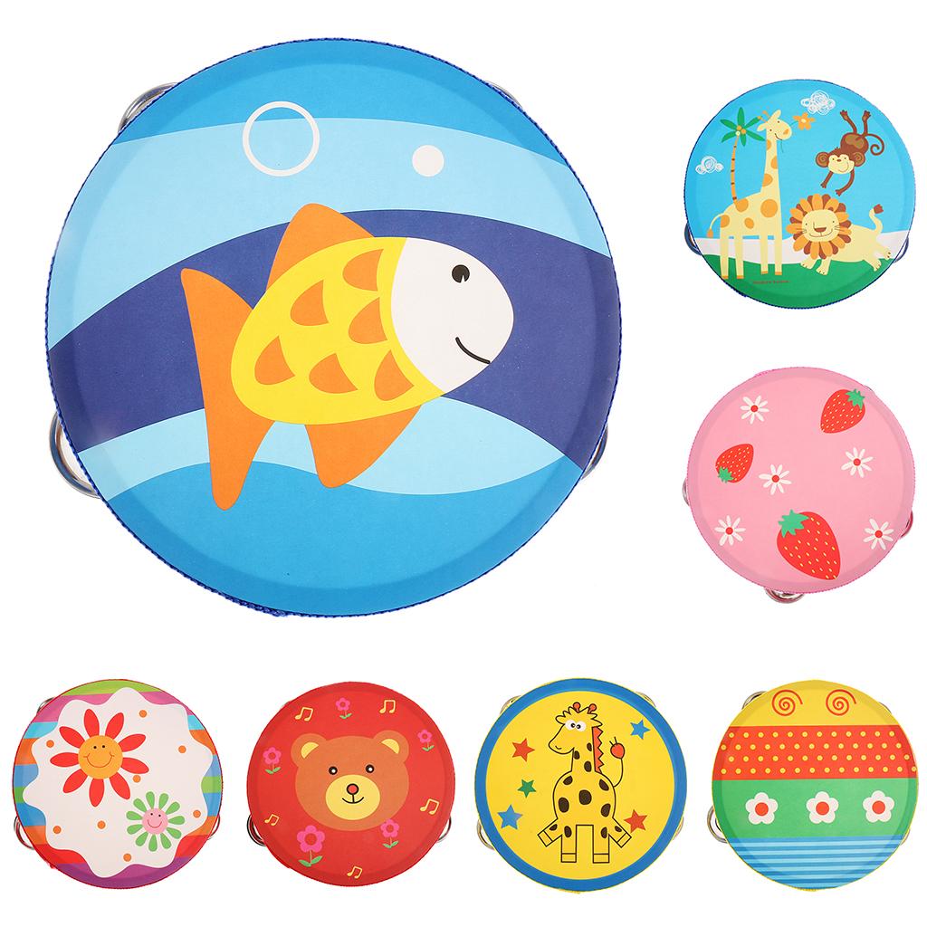 ハンドベル木製タンバリンパーカッションおもちゃミニドラム子供 - Kids Toys Learning のレビューと価格