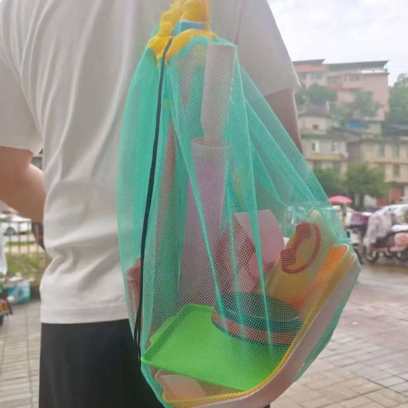 大容量ポータブルメッシュビーチ収納バッグ通気性のある折りたた - Kids Toys Bag のレビューと価格