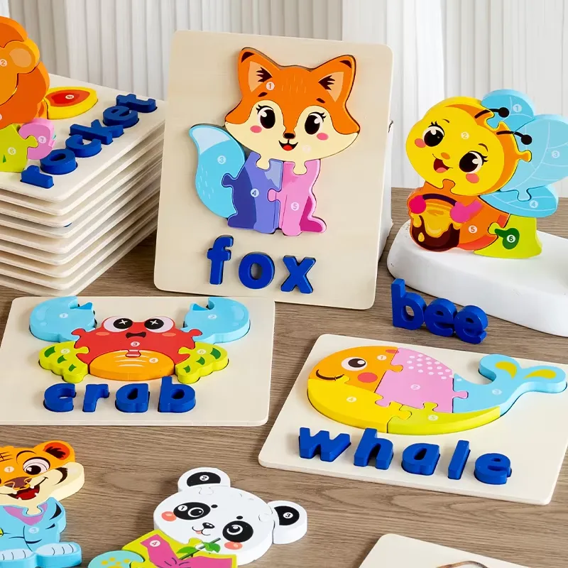 3D動物交通パズル スペルアルファベット学習ブロックボードゲ - Kids Toys Learning のレビューと価格