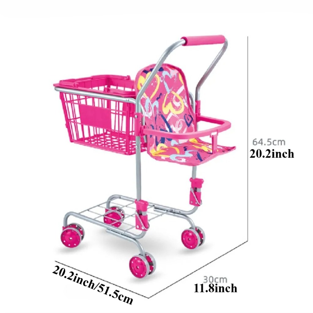 ベビードールショッピングカート 女の子 子供 幼児 ごっこ遊 - Kids Toys Basket のレビューと価格