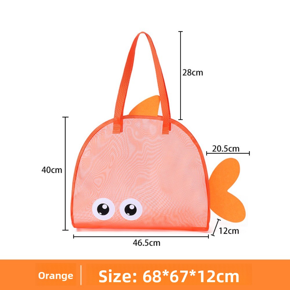 キッズメッシュビーチバッグ カラフルな漫画のサメ 動物 砂が - Kids Toys Bag のレビューと価格