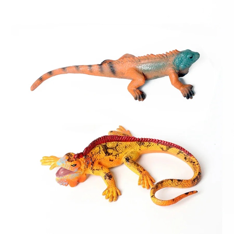 イグアナトカゲフィギュアカメレオンおもちゃ爬虫類動物フィギュ - Kids Toys Reviews のレビューと価格