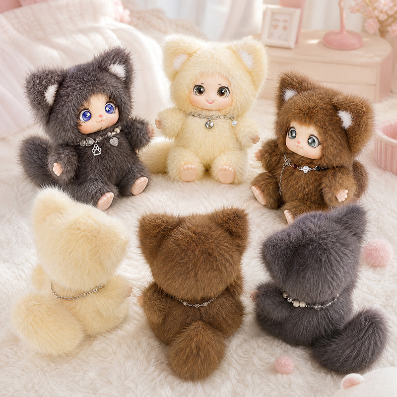 18cmの新しい可愛い家族向けキツネのぬいぐるみペンダント、 - Kids Toys Bag のレビューと価格