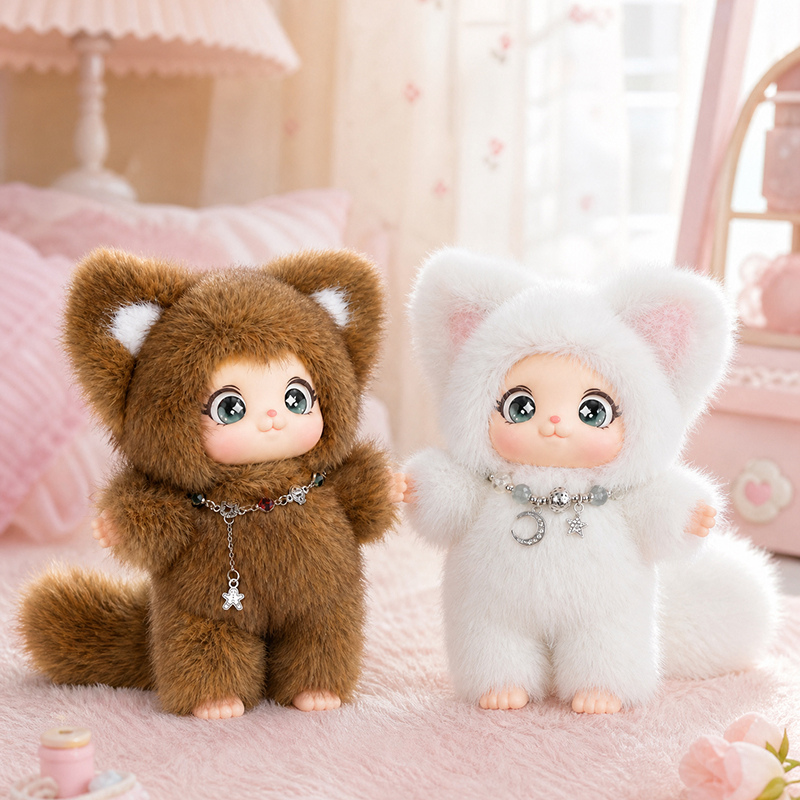 18cmの新しい可愛い家族向けキツネのぬいぐるみペンダント、 - Kids Toys Bag のレビューと価格
