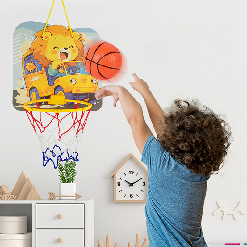 子供用調節可能なバスケットボールスタンド漫画の動物の形のシュ - Kids Toys Basket のレビューと価格