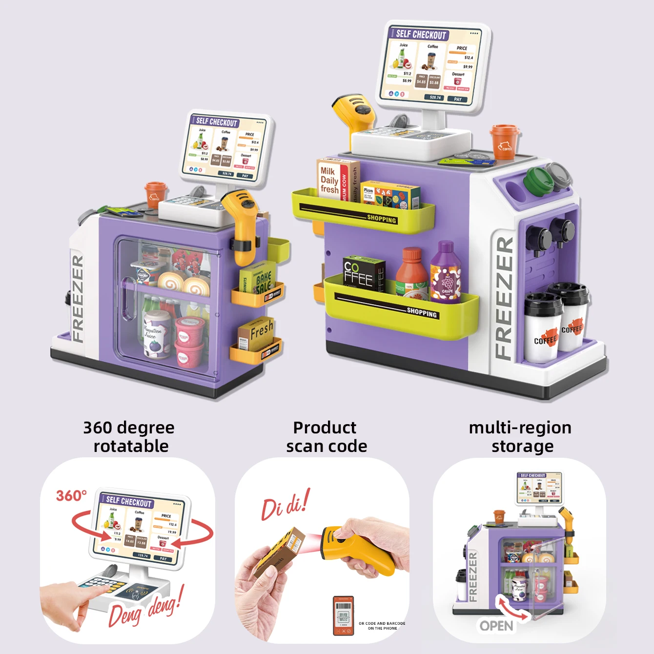 ミニスーパーマーケットレジシミュレーションショッピングチェッ - Toy Cash Register のレビューと価格
