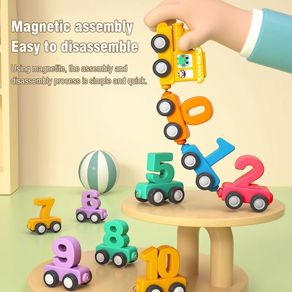 モンテッソーリ教育玩具 トレインセット 木製 磁石式 数字ト - Kids Toys Learning のレビューと価格