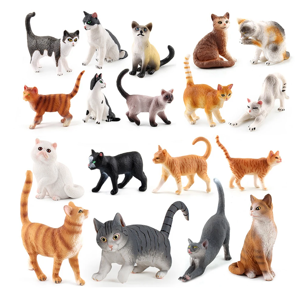 猫モデルのおもちゃ家畜ミニチュアシャム猫フィギュア動物フィギ - Kids Toys Reviews のレビューと価格