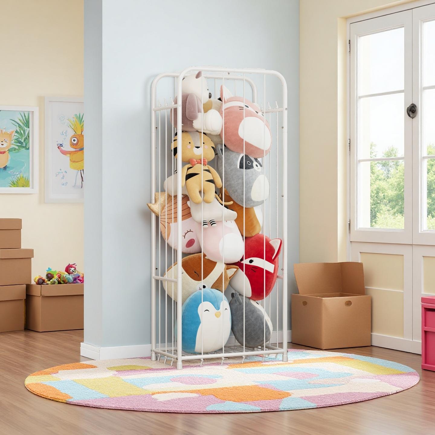 縦型ぬいぐるみ収納オーガナイザー、動物園テーマのぬいぐるみ陳 - Kids Storage Toys のレビューと価格