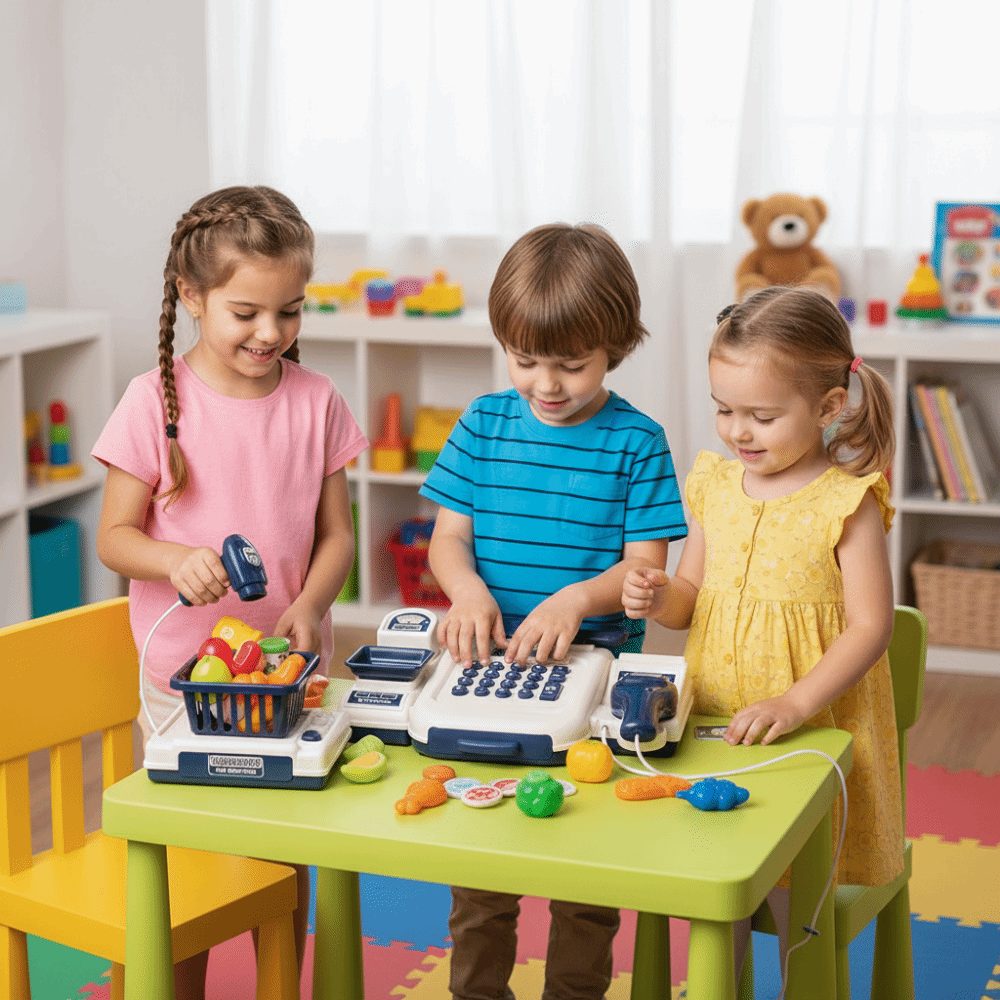 パズルシミュレーションスーパーマーケットレジ楽しいギフト多機 - Toy Cash Register のレビューと価格