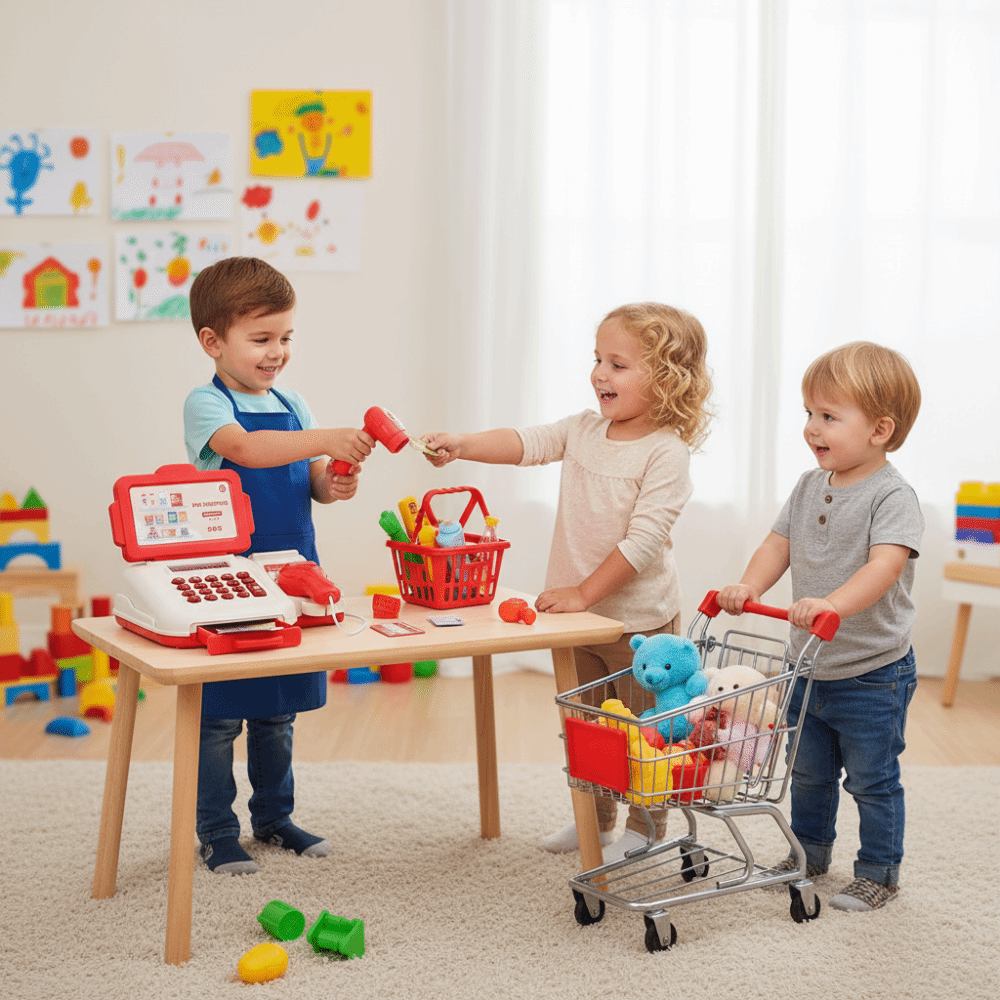 パズルシミュレーションスーパーマーケットレジ楽しいギフト多機 - Toy Cash Register のレビューと価格